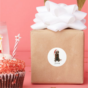 Chocolat de Noël Sticker Casquette de chien du Lab