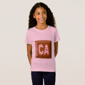 CHOCOLAT DE T-shirts pour filles au jersey fin CAN (Devant entier)