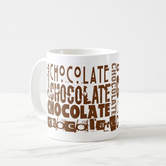 Chocolat doux typographie Mug (Devant gauche)