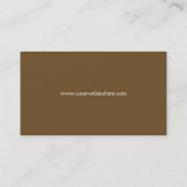 Chocolat et carte de visite blanc de damassé (Dos)