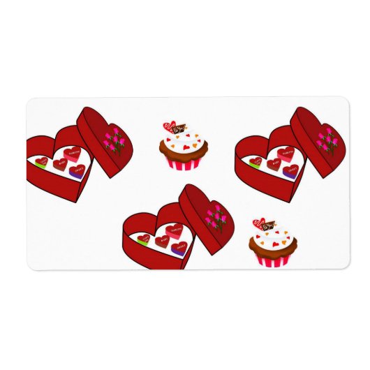 Chocolat Étiquette de la Saint-Valentin (Devant)