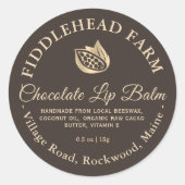 Chocolat Étiquette de lèvres de cacao doré (Devant)