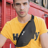 Chocolat foncé Brown Monogramme moderne pack Fanny