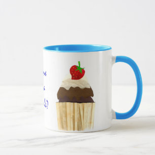 Chocolat Fraise Cupcake Ringer Mug