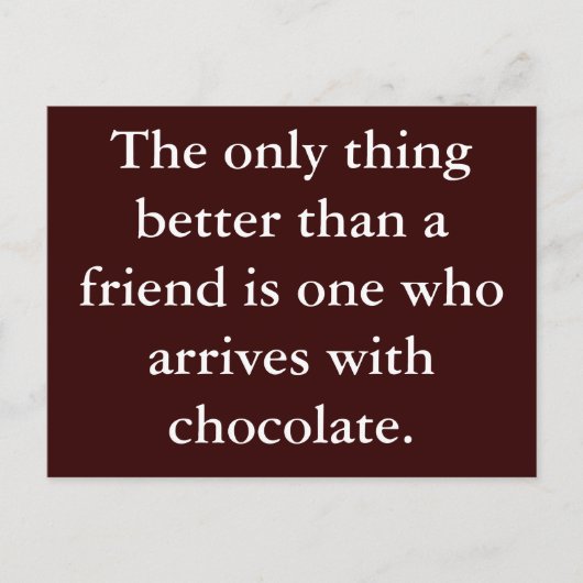 Chocolat Friendship Carte postale Motivation (Devant)
