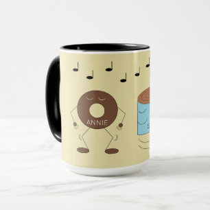 Chocolat Frosted Donut & Coffee Mug Danser :