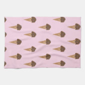 Chocolat glace cône motif serviette de cuisine (Horizontal)