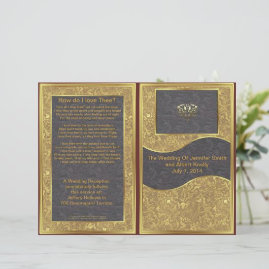 Chocolat Gold Deluxe Programme de mariage (Debout devant)