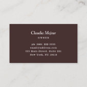 Chocolat gourmand Baker Carte de visite de cacao (Dos)