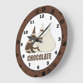 Chocolat goutte douce douce horloge murale (Angle)