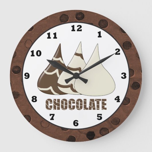Chocolat goutte douce douce horloge murale (Recto)