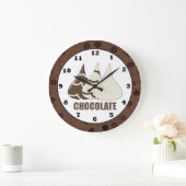 Chocolat goutte douce douce horloge murale (Maison)