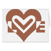 Chocolat graphique mignon Love Brown (Devant horizontal)