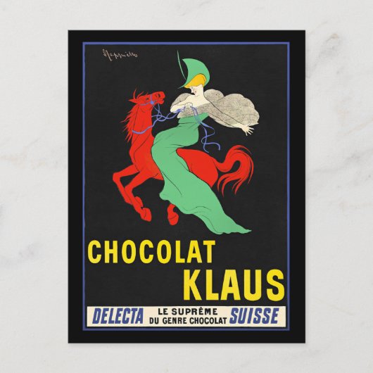 Chocolat Klaus,  adverteren poster, Briefkaart (Voorkant)