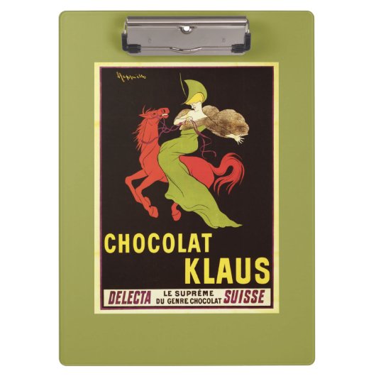 Chocolat Klaus Advertisement Poster Klembord (Voorkant)
