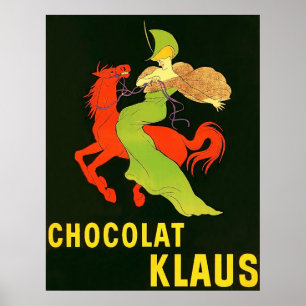 Chocolat Klaus ~  Franse advertentie. Poster