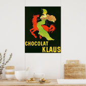 Chocolat Klaus ~  Franse advertentie. Poster (Keuken)