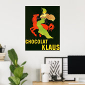 Chocolat Klaus ~  Franse advertentie. Poster (Thuiskantoor)