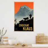 Chocolat Klaus, Zwitsers Adverteren Poster (Keuken)