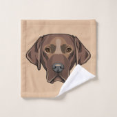 Chocolat Lab Chien Conception de serviettes de bai (Gant de toilette)