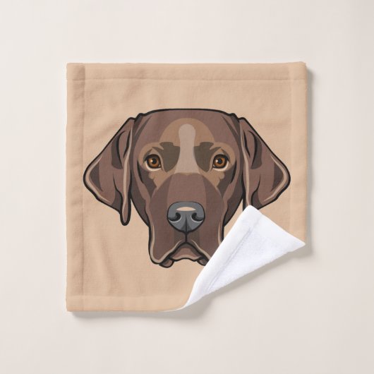 Chocolat Lab Chien Conception de serviettes de bai (Gant de toilette)