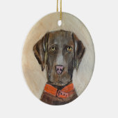 Chocolat Lab Ornement Dog Christmas Labrador (Droite)