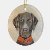 Chocolat Lab Ornement Dog Christmas Labrador (Gauche)