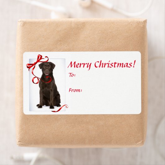 Chocolat Lab Stickers Cadeaux de Noël (En situation)