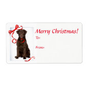 Chocolat Lab Stickers Cadeaux de Noël (Devant)