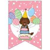 Chocolat Labradoodle Fête Anniversaire Drapeaux de (Premier drapeau)