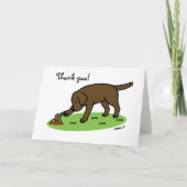 Chocolat Labrador Carte de remerciements convivial (Devant)