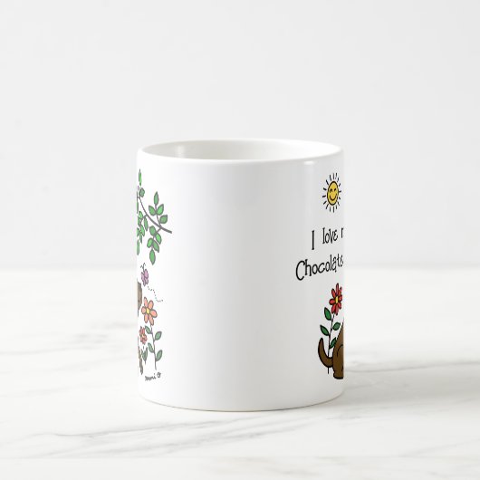 Chocolat Labrador et Mug verte (Centre)