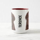 Chocolat Labrador Mug personnalisée (Centre)