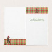 Chocolat Labrador Retriever Dog Plaid Holiday (Inside Unfolded)