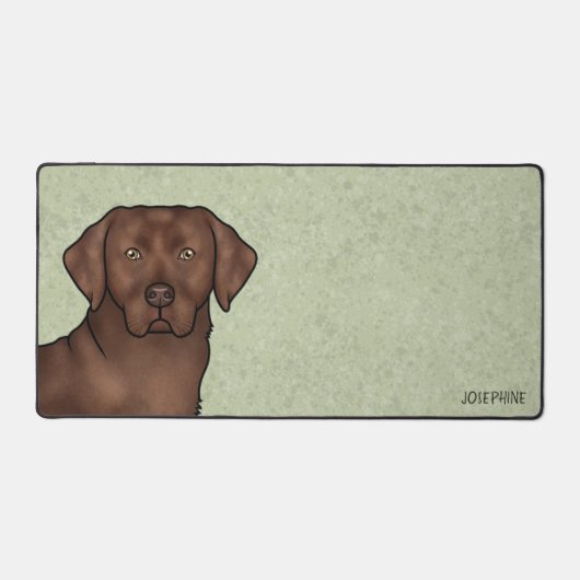 Chocolat Labrador Retriever Lab Dog Avec Nom (Recto)