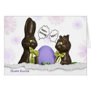 Chocolat lapins de Pâques avec oeuf