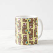 Chocolat lapins - Mug de café jaune (Devant droit)