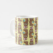 Chocolat lapins - Mug de café jaune (Devant gauche)