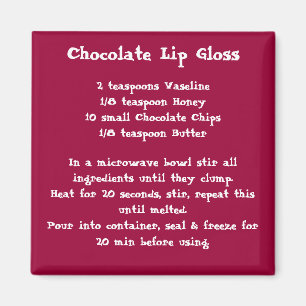 Chocolat Lip Gloss Recette couleur aimant
