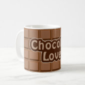 Chocolat Lover tasse - choisir style et couleur (Devant gauche)