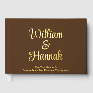 Chocolat Mariage moderne Brown avec couverture rig