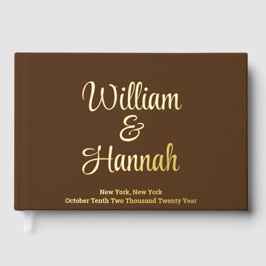 Chocolat Mariage moderne Brown avec couverture rig (Recto)