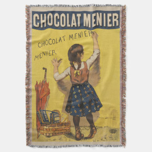 Chocolat menier meisje muur schrijven deken