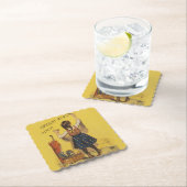 Chocolat menier meisje muur schrijven kartonnen onderzetters (Insitu)