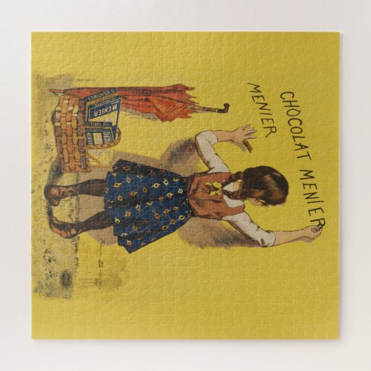 Chocolat menier meisje muur schrijven legpuzzel (Horizontaal)