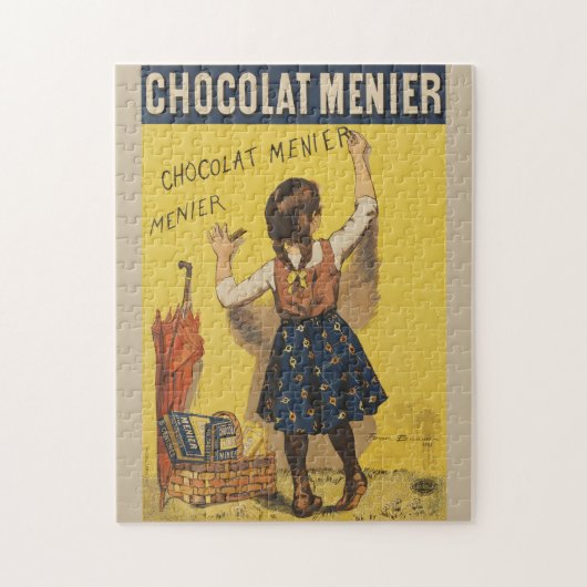 Chocolat menier meisje muur schrijven legpuzzel (Verticaal)