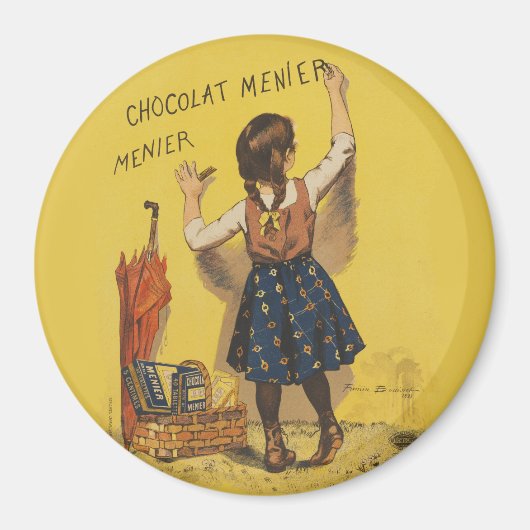 Chocolat menier meisje muur schrijven magneet (Voorkant)