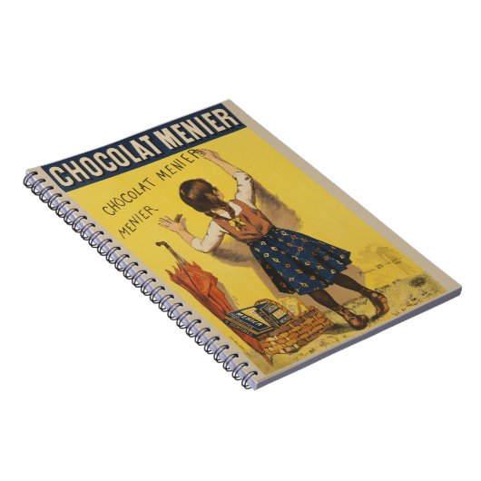 Chocolat Menier Meisje Schrijft op de Muur Notitieboek (Rechterzijde)