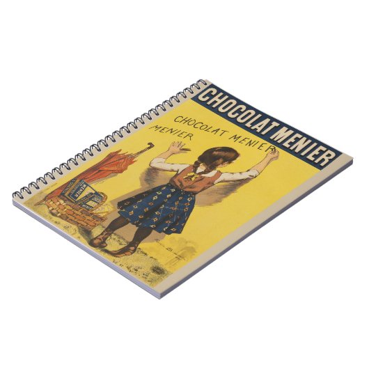 Chocolat Menier Meisje Schrijft op de Muur Notitieboek (Linkerzijde)