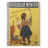 Chocolat Menier Meisje Schrijft op de Muur Notitieboek (Voorkant)